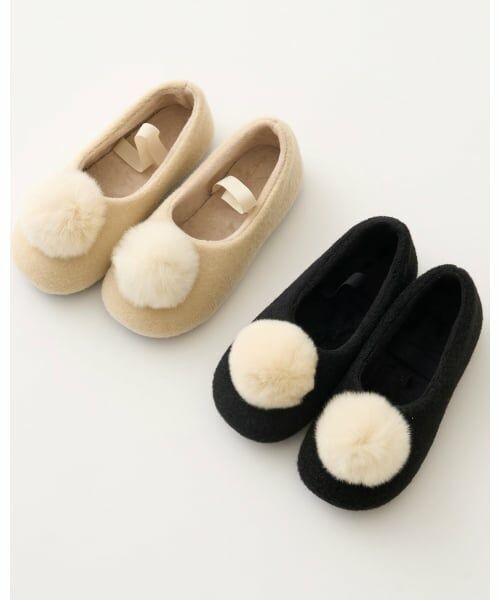 Lycee mine / リセマイン ビジネス・ドレスシューズ | ファー梵天付きバレエシューズ | 詳細1