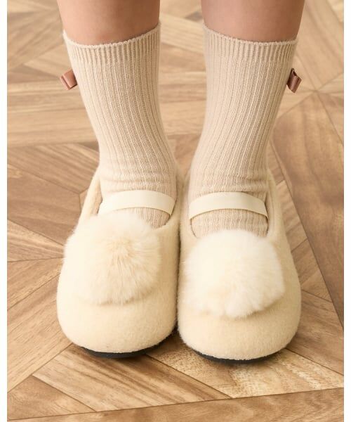 Lycee mine / リセマイン ビジネス・ドレスシューズ | ファー梵天付きバレエシューズ | 詳細10