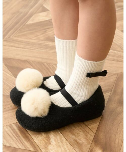 Lycee mine / リセマイン ビジネス・ドレスシューズ | ファー梵天付きバレエシューズ | 詳細12