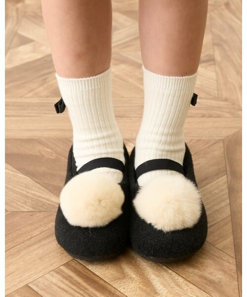 Lycee mine / リセマイン ビジネス・ドレスシューズ | ファー梵天付きバレエシューズ | 詳細13