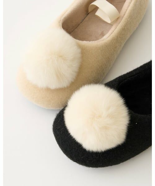 Lycee mine / リセマイン ビジネス・ドレスシューズ | ファー梵天付きバレエシューズ | 詳細2