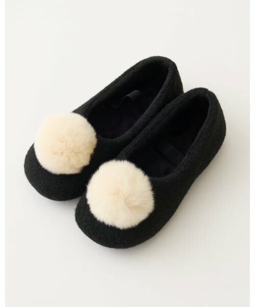 Lycee mine / リセマイン ビジネス・ドレスシューズ | ファー梵天付きバレエシューズ | 詳細4