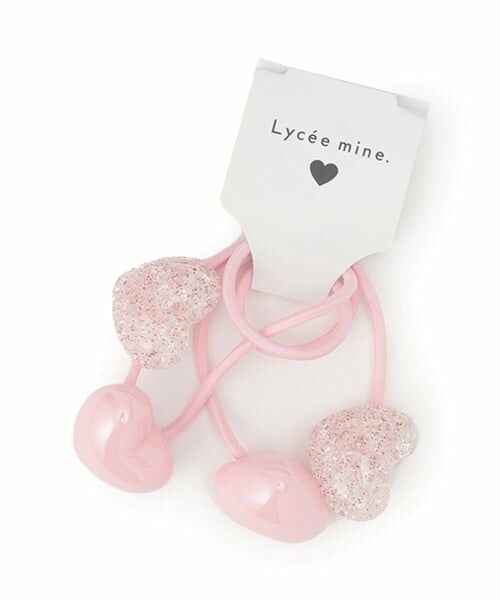 Lycee mine / リセマイン ヘアゴム・シュシュ | 【Lycee mine バレエシリーズ】ラメハートヘアゴム2Pセット | 詳細1