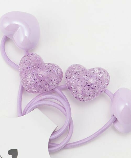 Lycee mine / リセマイン ヘアゴム・シュシュ | 【Lycee mine バレエシリーズ】ラメハートヘアゴム2Pセット | 詳細6