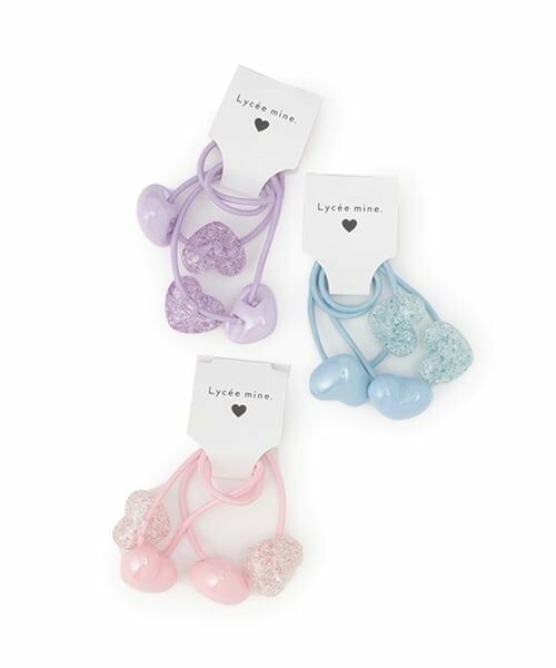 Lycee mine / リセマイン ヘアゴム・シュシュ | 【Lycee mine バレエシリーズ】ラメハートヘアゴム2Pセット | 詳細7