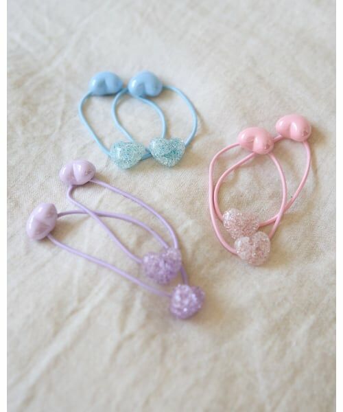 Lycee mine / リセマイン ヘアゴム・シュシュ | 【Lycee mine バレエシリーズ】ラメハートヘアゴム2Pセット | 詳細8