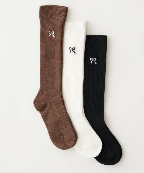 Lycee mine / リセマイン ソックス | 【大好評につき再入荷】【Lycee mine バレエシリーズ】リボン刺しゅうハイソックス | 詳細1