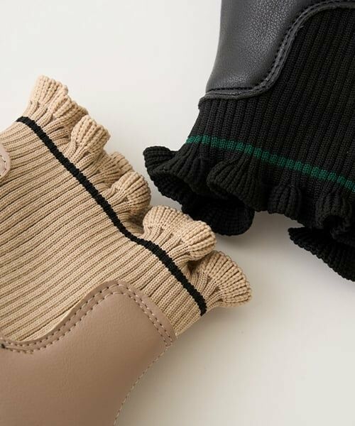 Lycee mine / リセマイン ブーツ（ショート丈） | 【Lycee mine バレエシリーズ】フリルリブサイドゴアブーツ | 詳細12