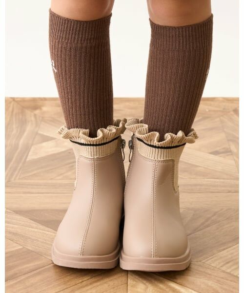 Lycee mine / リセマイン ブーツ（ショート丈） | 【Lycee mine バレエシリーズ】フリルリブサイドゴアブーツ | 詳細13