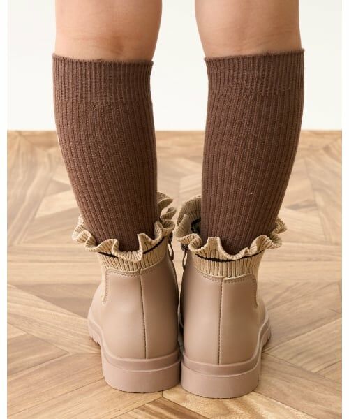 Lycee mine / リセマイン ブーツ（ショート丈） | 【Lycee mine バレエシリーズ】フリルリブサイドゴアブーツ | 詳細15
