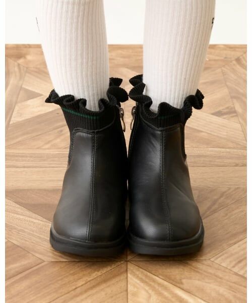 Lycee mine / リセマイン ブーツ（ショート丈） | 【Lycee mine バレエシリーズ】フリルリブサイドゴアブーツ | 詳細18