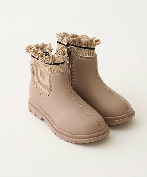 Lycee mine / リセマイン ブーツ（ショート丈） | 【Lycee mine バレエシリーズ】フリルリブサイドゴアブーツ | 詳細2