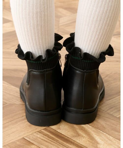Lycee mine / リセマイン ブーツ（ショート丈） | 【Lycee mine バレエシリーズ】フリルリブサイドゴアブーツ | 詳細20