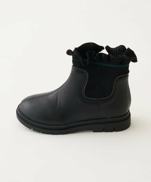 Lycee mine / リセマイン ブーツ（ショート丈） | 【Lycee mine バレエシリーズ】フリルリブサイドゴアブーツ | 詳細6