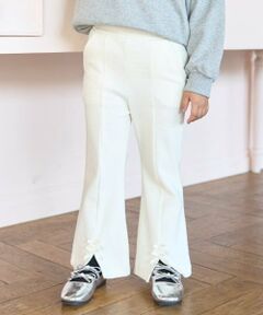 Lycee mine / リセマイン その他パンツ | 【ともパン】【裏起毛】裾リボン付きスリットフレアパンツ