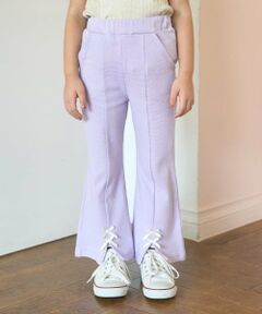 Lycee mine / リセマイン その他パンツ | 【ともパン】【裏起毛】裾リボン付きスリットフレアパンツ