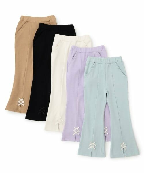 Lycee mine / リセマイン その他パンツ | 【ともパン】【裏起毛】裾リボン付きスリットフレアパンツ | 詳細12