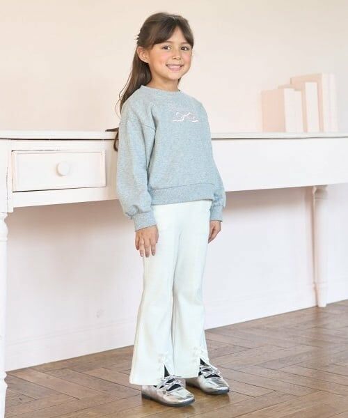 Lycee mine / リセマイン その他パンツ | 【ともパン】【裏起毛】裾リボン付きスリットフレアパンツ | 詳細14