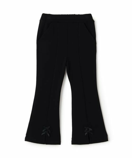 Lycee mine / リセマイン その他パンツ | 【ともパン】【裏起毛】裾リボン付きスリットフレアパンツ | 詳細4