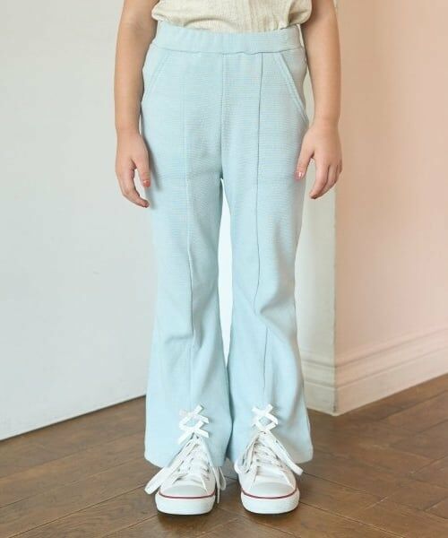 Lycee mine / リセマイン その他パンツ | 【ともパン】【裏起毛】裾リボン付きスリットフレアパンツ（ミント）