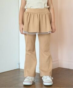 Lycee mine / リセマイン その他パンツ | 【ともパン】【裏起毛】ギャザースカート付きフレアパンツ