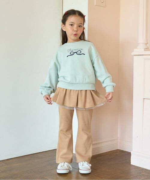 Lycee mine / リセマイン その他パンツ | 【ともパン】【裏起毛】ギャザースカート付きフレアパンツ | 詳細15