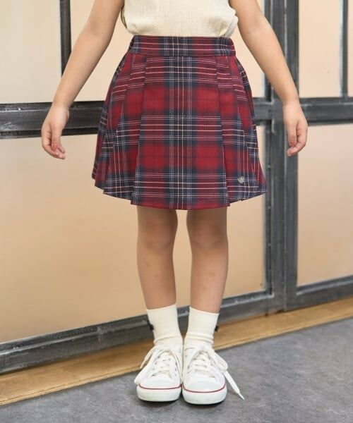 Lycee mine / リセマイン ミニ・ひざ丈スカート | タックプリーツスカパン（ディープ レッド）