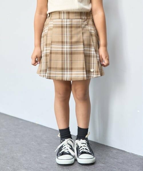 Lycee mine / リセマイン ミニ・ひざ丈スカート | タックプリーツスカパン（ベージュ）