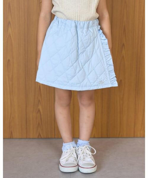 Lycee mine / リセマイン ミニ・ひざ丈スカート | キルティングスカパン（サックス）