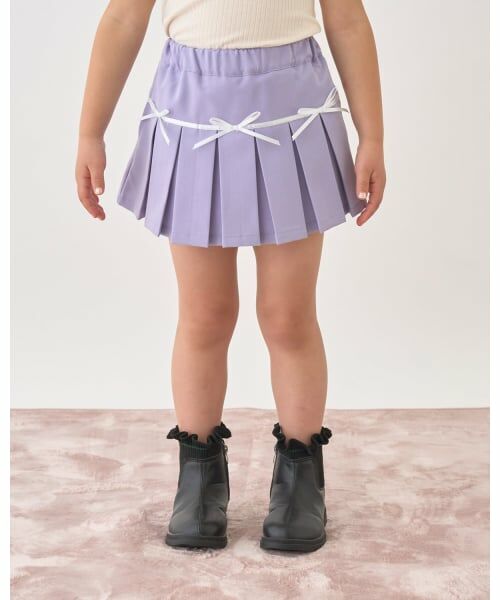 Lycee mine / リセマイン ミニ・ひざ丈スカート | 【Lycee mine バレエシリーズ】ボックスプリーツスカート(インパン付き)（ラベンダー）