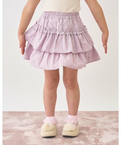 Lycee mine / リセマイン ミニ・ひざ丈スカート | 【Lycee mine バレエシリーズ】ティアードスカート(インパン付き)（ピンク）