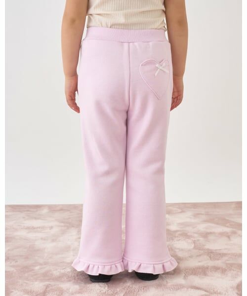 Lycee mine / リセマイン その他パンツ | 【Lycee mine バレエシリーズ】【裏起毛】ハートポケット裾フリルスウェットパンツ（ライト ピンク）