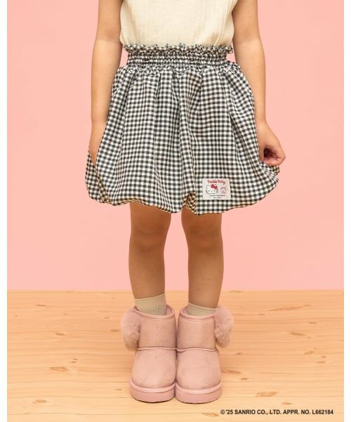 Lycee mine / リセマイン ミニ・ひざ丈スカート | 【サンリオキャラクターズ】【どちらが前でもOK】【4way】ビスチェでも着れちゃうバルーンスカート（黒）