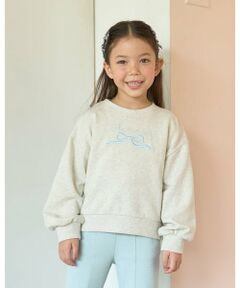 Lycee mine / リセマイン スウェット | 【毛玉バイバイ裏毛】リボン刺しゅうスウェット