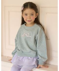 Lycee mine / リセマイン スウェット | 【毛玉バイバイ裏毛】リボン刺しゅうスウェット