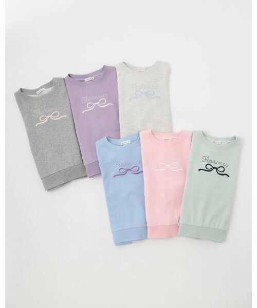 Lycee mine / リセマイン スウェット | 【毛玉バイバイ裏毛】リボン刺しゅうスウェット | 詳細1