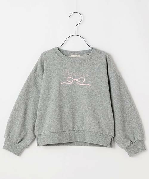Lycee mine / リセマイン スウェット | 【毛玉バイバイ裏毛】リボン刺しゅうスウェット | 詳細6