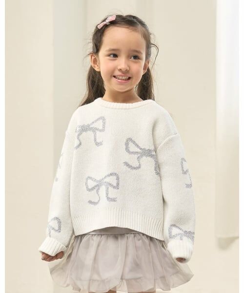 Lycee mine / リセマイン ニット・セーター | 短丈ラメリボンセーター（アイボリー）