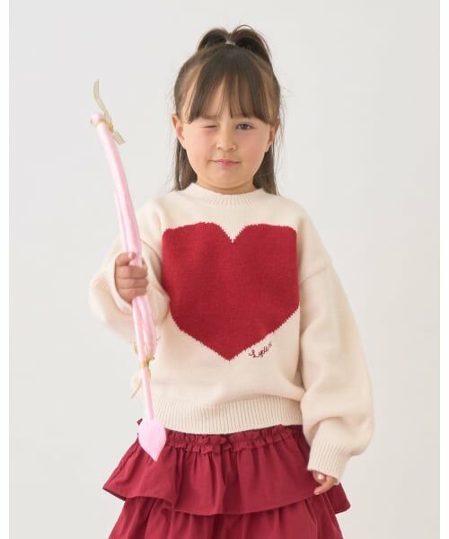 Lycee mine / リセマイン ニット・セーター | 【Lycee mine バレエシリーズ】ハートセーター（アイボリー）