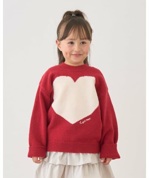 Lycee mine / リセマイン ニット・セーター | 【Lycee mine バレエシリーズ】ハートセーター（赤）