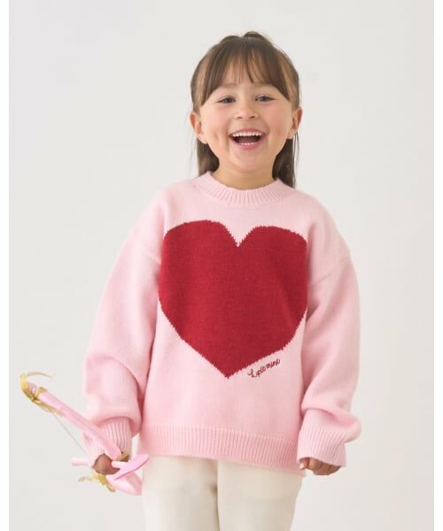 Lycee mine / リセマイン ニット・セーター | 【Lycee mine バレエシリーズ】ハートセーター（ライト ピンク）