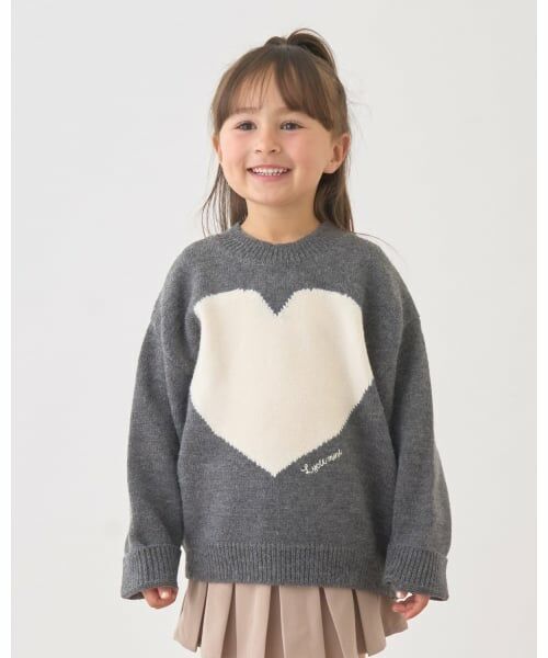 Lycee mine / リセマイン ニット・セーター | 【Lycee mine バレエシリーズ】ハートセーター（チャコール）