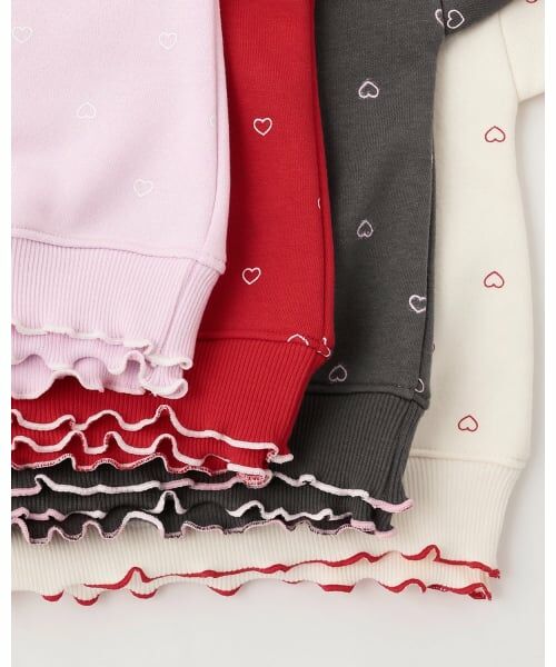 Lycee mine / リセマイン スウェット | 【Lycee mine バレエシリーズ】【裏起毛】フリルリブアソート総柄スウェット | 詳細10