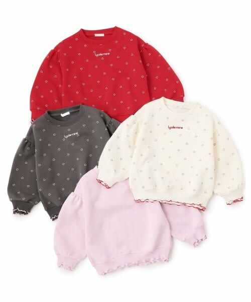 Lycee mine / リセマイン スウェット | 【Lycee mine バレエシリーズ】【裏起毛】フリルリブアソート総柄スウェット | 詳細12