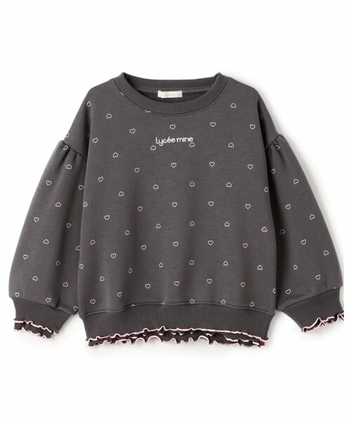 Lycee mine / リセマイン スウェット | 【Lycee mine バレエシリーズ】【裏起毛】フリルリブアソート総柄スウェット | 詳細3