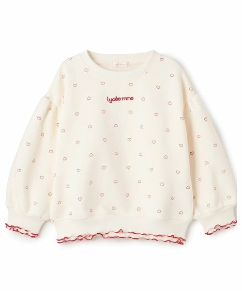 Lycee mine / リセマイン スウェット | 【Lycee mine バレエシリーズ】【裏起毛】フリルリブアソート総柄スウェット | 詳細4
