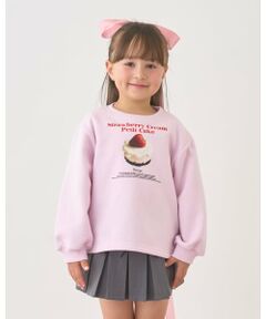 【Lycee mine バレエシリーズ】【裏起毛】ケーキ転写プリントスウェット