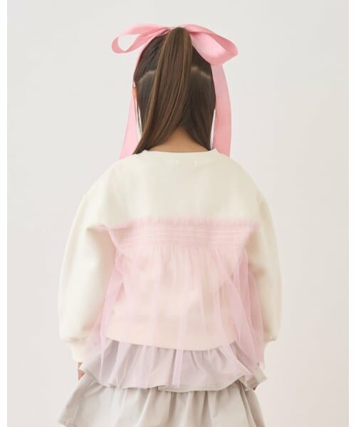 Lycee mine / リセマイン スウェット | 【Lycee mine バレエシリーズ】【裏起毛】リボン付きチュールドッキングスウェット | 詳細13