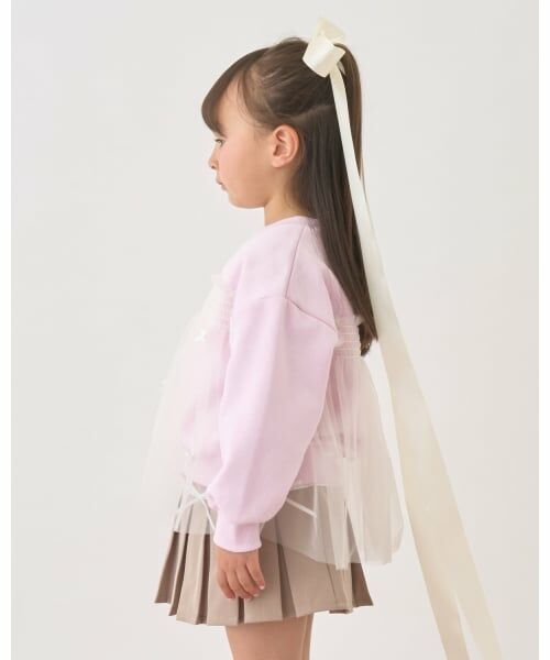 Lycee mine / リセマイン スウェット | 【Lycee mine バレエシリーズ】【裏起毛】リボン付きチュールドッキングスウェット | 詳細15