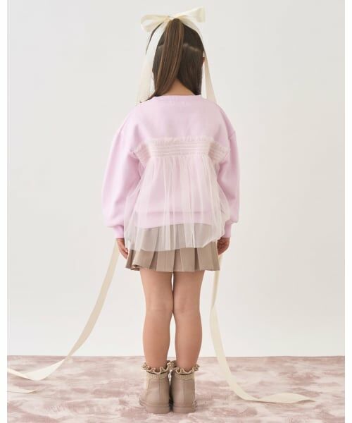 Lycee mine / リセマイン スウェット | 【Lycee mine バレエシリーズ】【裏起毛】リボン付きチュールドッキングスウェット | 詳細16